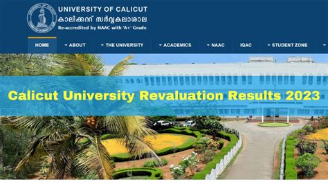calicut university revaluation result.